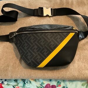 Fendi Black and Yellow Belt Bag New without tag